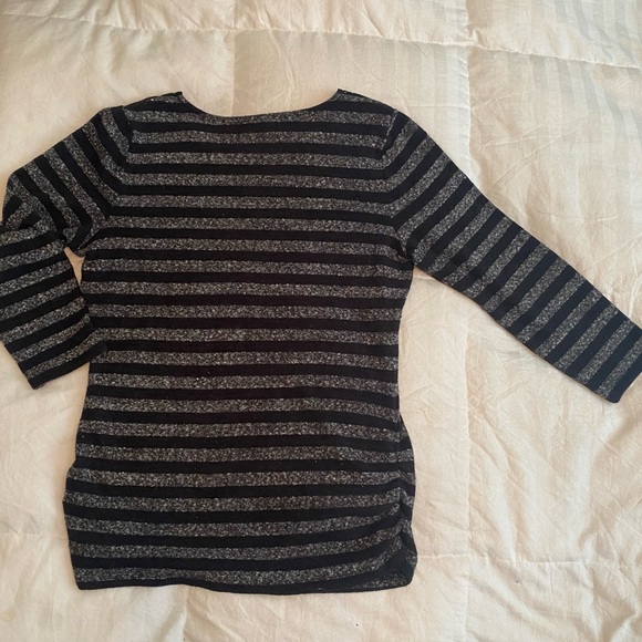 Style and company, black appliqué, studded, lace tunic, medium - Picture 3 of 10